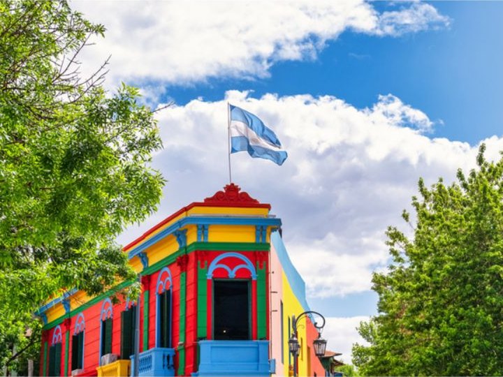 Casas de colores en Caminito, La Boca, Buenos Aires (Argentina)