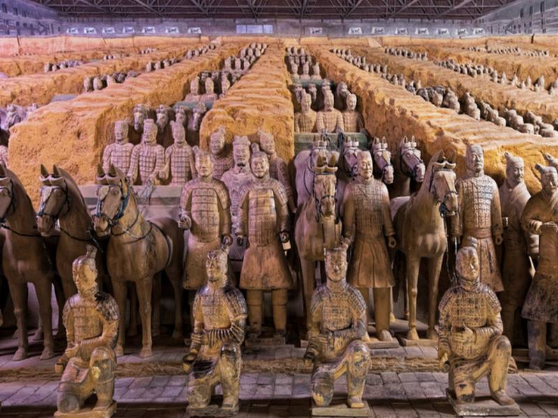 Guerreros de terracota del Ejército de Terracota en Xi'an, China