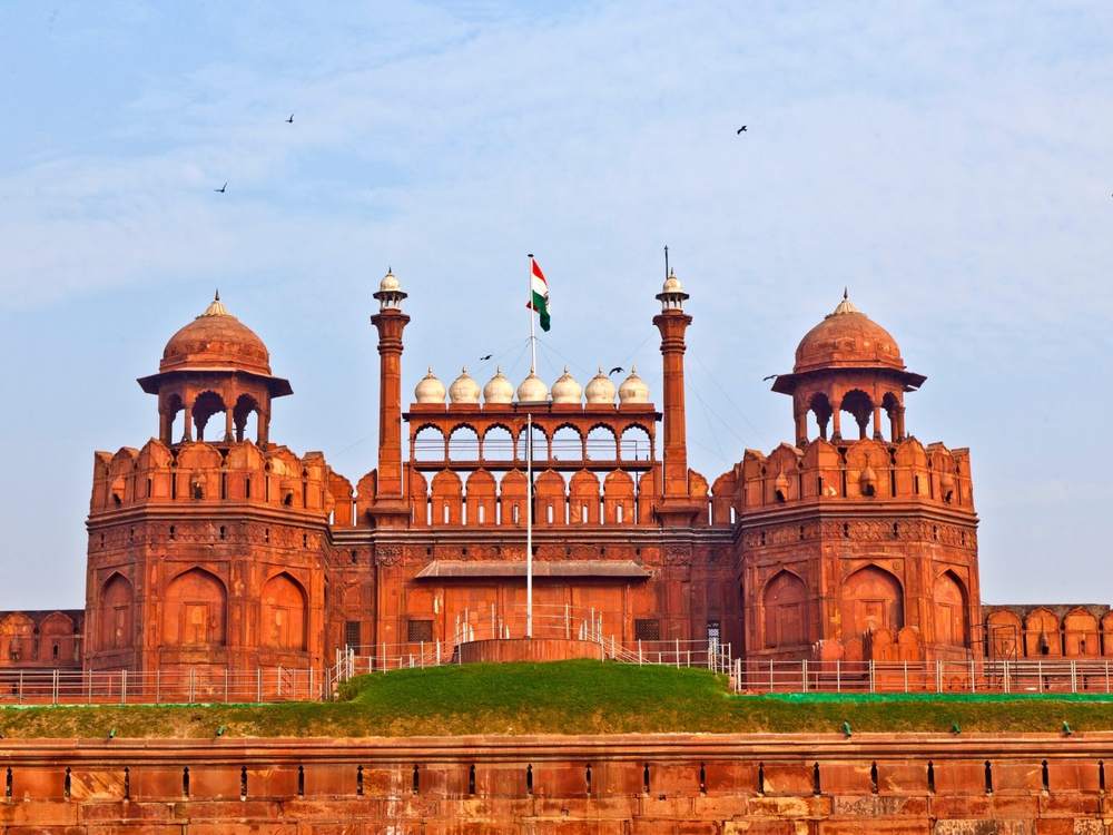 La puerta del Fuerte Rojo de Delhi