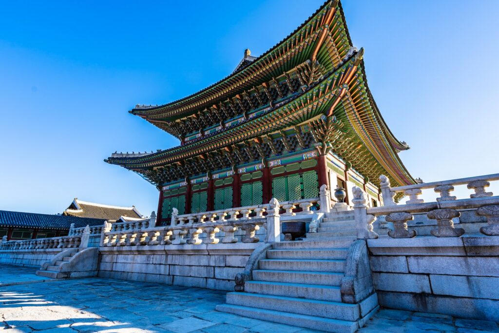 Palacio Gyeongbokgung en Seúl, Corea del Sur